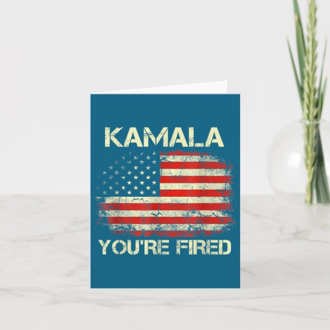 Tarjeta Kamala You're Fired Funny Anti Kamala Harris Elect (Anverso)