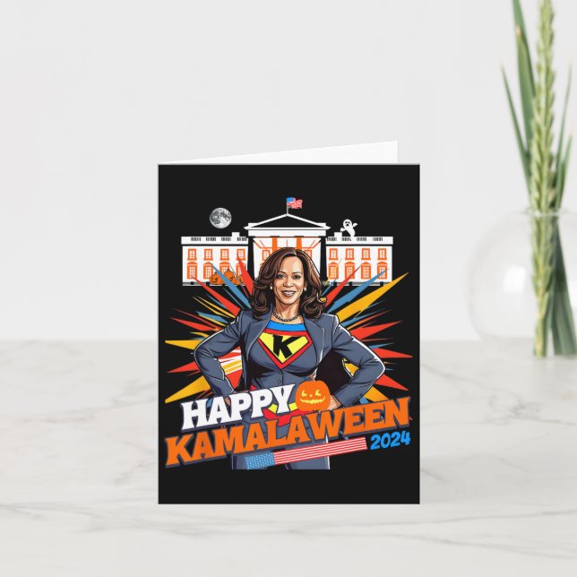 Tarjeta Kamalaween Kamala Harris Halloween Cat Ladies Witc (Anverso)