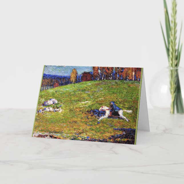 Tarjeta Kandinsky - Blue Rider, pintura del paisaje (Anverso)