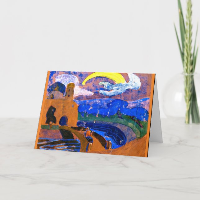 Tarjeta Kandinsky - El cometa, pintura colorida, (Anverso)