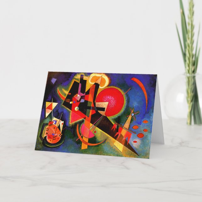 Tarjeta Kandinsky - En azul, obras de arte famosas (Anverso)