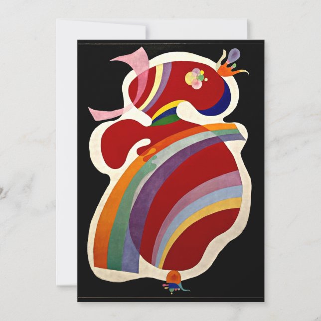 Tarjeta Kandinsky - Forma roja (La Forme Rouge) (Anverso)