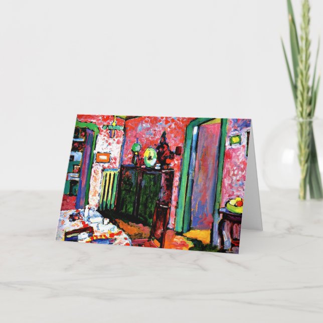 Tarjeta Kandinsky: Interior, Comedor, (Anverso)