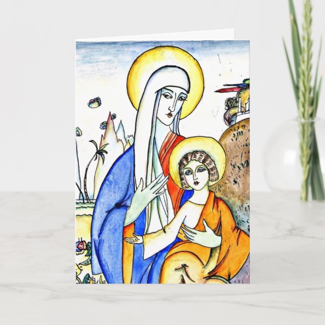 Tarjeta Kandinsky - Madonna y niño, hermosa pintura (Anverso)