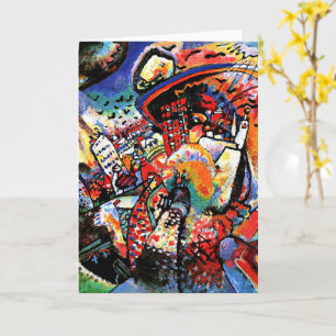 Tarjeta Kandinsky - Moscú I, paisaje urbano colorido