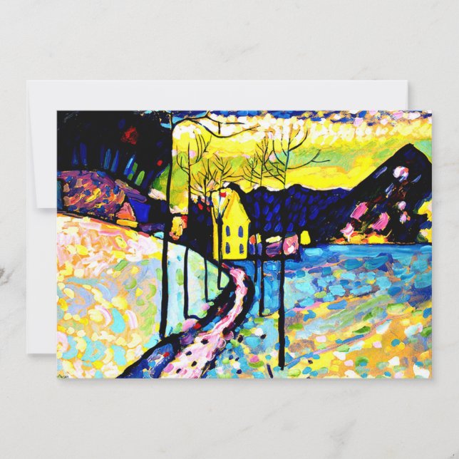 Tarjeta Kandinsky - Paisaje invernal (Anverso)