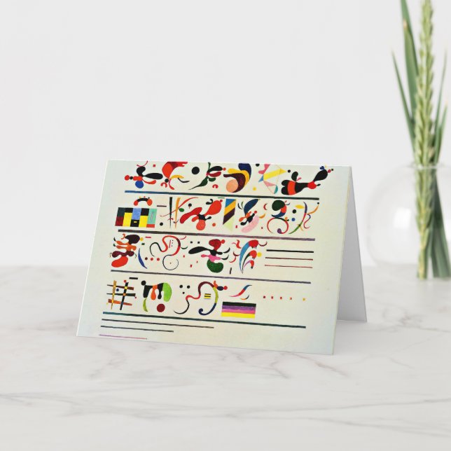 Tarjeta Kandinsky - Sucesión, arte famoso, (Anverso)