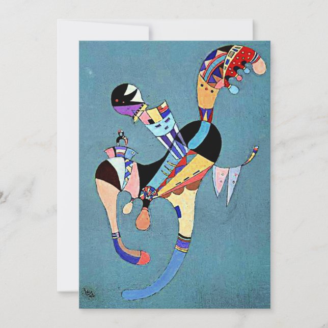 Tarjeta Kandinsky - Una figura flotante, (Anverso)