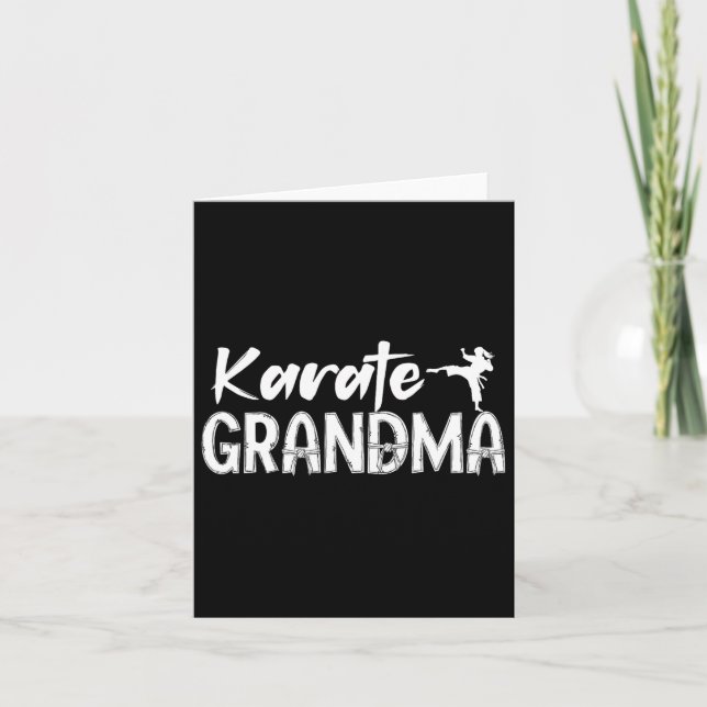 Tarjeta Karate Abuela Apreciación Abuela Karate (Anverso)