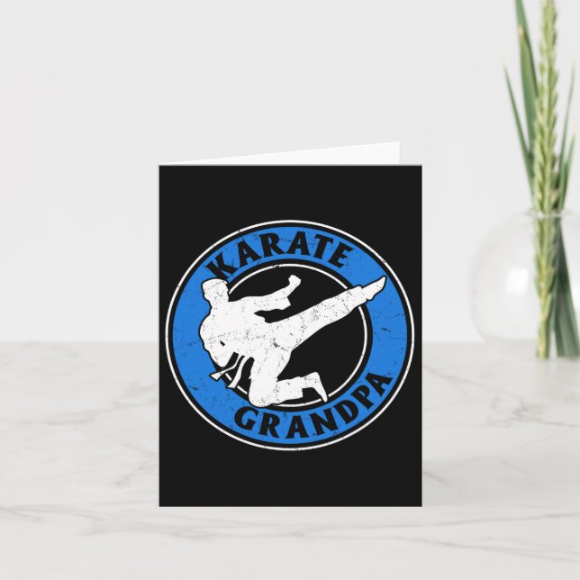 Tarjeta Karate Abuelo Karate luchando contra el abuelo Kar (Anverso)