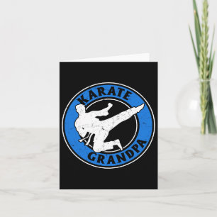 Tarjeta Karate Abuelo Karate luchando contra el abuelo Kar
