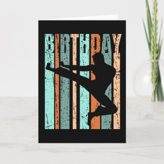 Tarjeta Karate Birthday Mens Kids Boys Retro Vintage