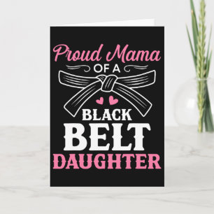 Tarjeta Karate Black Belt Daughter Mama Gift Martial Arts