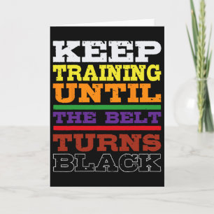 Tarjeta Karate Black Belt Entrenamiento Artes Marciales Ja