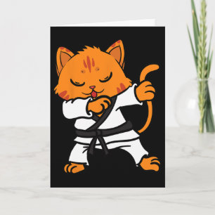 Tarjeta Karate Cat Dab Dance Martial Arts Dabbing Compo Sp