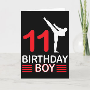 Tarjeta Karate Cumpleaños Tee Boy Gira a los niños Taekwon