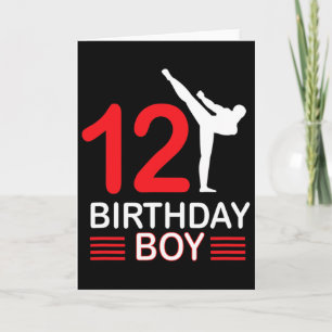 Tarjeta Karate Cumpleaños Tee Boy Gira a los niños Taekwon