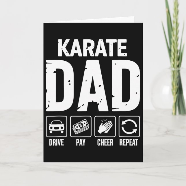 Tarjeta Karate Dad Drive Pay Cheer Dad Of A Karate Fighter (Anverso)