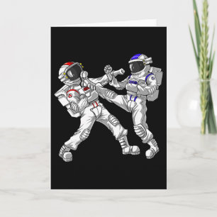 Tarjeta Karate de astronauta Muay Thai Artes Marciales Kic