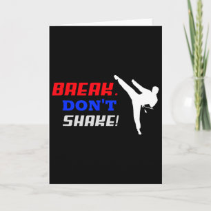 Tarjeta Karate Divertido Para Hombres Y Mujeres Rompe No T
