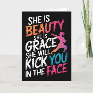 Tarjeta Karate Ella Es Belleza Ella Es Gracia Ella Lo Va A