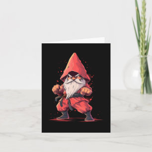Tarjeta Karate Gnome Taekwondo Luchador de Artes Marciales