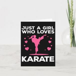 Tarjeta Karate Gracioso Para Mujeres Chicas Karate Black B