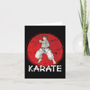Tarjeta Karate Grunge Diseño Un Hombre Al Estilo Anime Hac