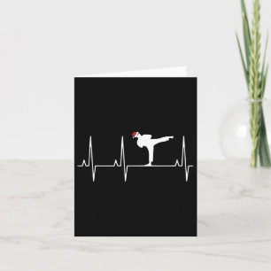 Tarjeta Karate Heart Beat Navidades Pajama Martial Arts Mm
