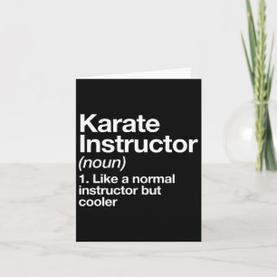 Tarjeta Karate Instructor Definition Funny Martial Arts Tr