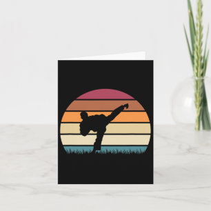 Tarjeta Karate Jujitsu Artes Marciales Hombres Retro