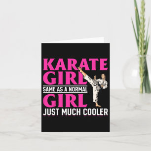 Tarjeta Karate Karate Chica Igual Que Un Chica Normal
