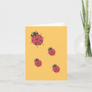 Tarjeta Karate Kat ladybug protector en blanco