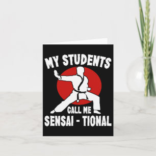 Tarjeta Karate Kung Fu Sensai Gift I Martial Arts Fighter