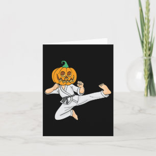 Tarjeta Karate Lazy Halloween Disfraces de artes marciales