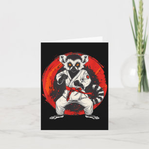 Tarjeta Karate Lemur Animal MMA Taekwondo Artes Marciales