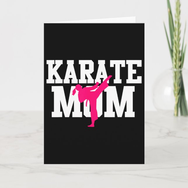 Tarjeta Karate Mamá Día de la Madre Artes Marciales Kickbo (Anverso)