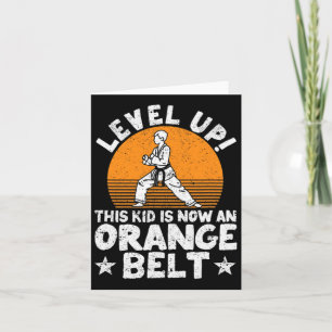 Tarjeta Karate Martial Arts Level Up Este Niño Ahora Es O