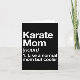 Tarjeta Karate Mom Definition Funny Y Sy Sports