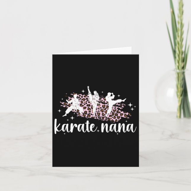 Tarjeta Karate Nana Leopard Karate Nana Grandma (Anverso)