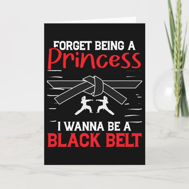 Tarjeta Karate Olvida Ser Una Princesa Quiero Ser Una Negr (Anverso)
