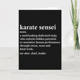 Tarjeta Karate Sensei Definición Funny Artes Marciales・