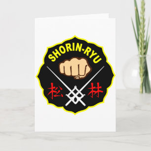 Tarjeta Karate Shorin Ryu estilo Matsubayashi Kanji Frente