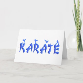 Tarjeta Karate Silhouettes femeninas