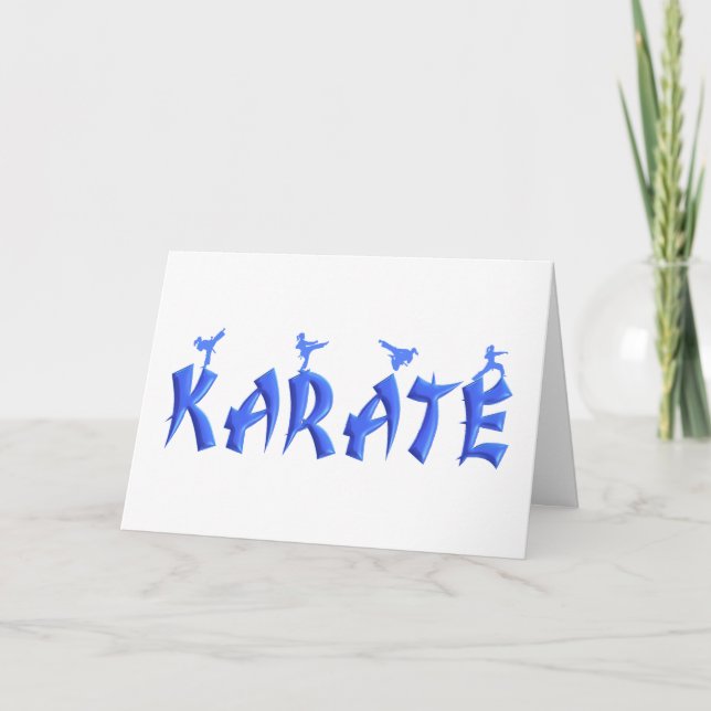 Tarjeta Karate Silhouettes femeninas (Anverso)
