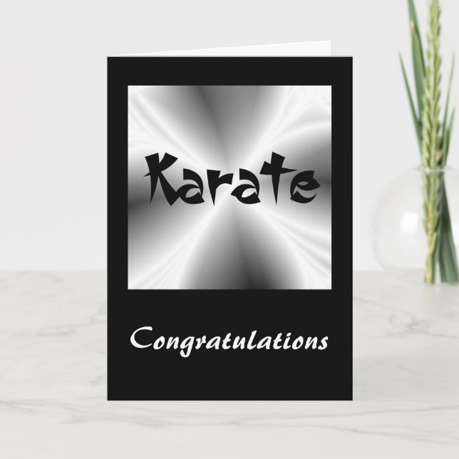 Tarjeta Karate Silver Felicitaciones (Anverso)