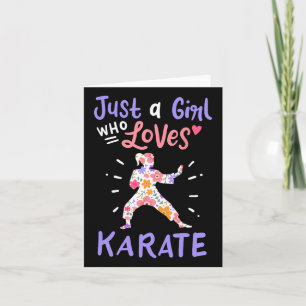 Tarjeta Karate Sólo Un Chica que ama el regalo de Karate