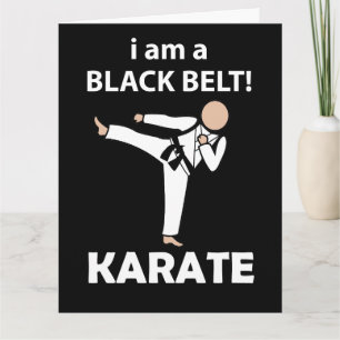 Tarjeta Karate soy un cinturón negro de karate