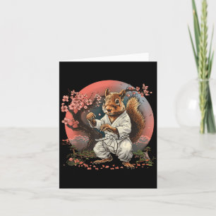 Tarjeta Karate Squirrel Sakura Taekwondo Kickboxing
