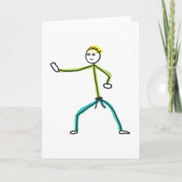 Tarjeta Karate Stickman